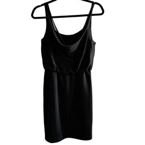 Aqua Black Sleeveless Dress with Sheer Back Details - M